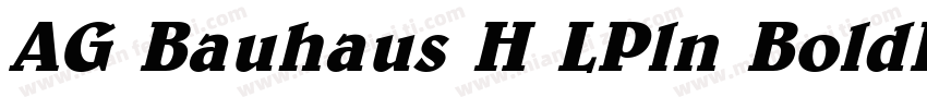 AG Bauhaus H LPln BoldItalic字体转换